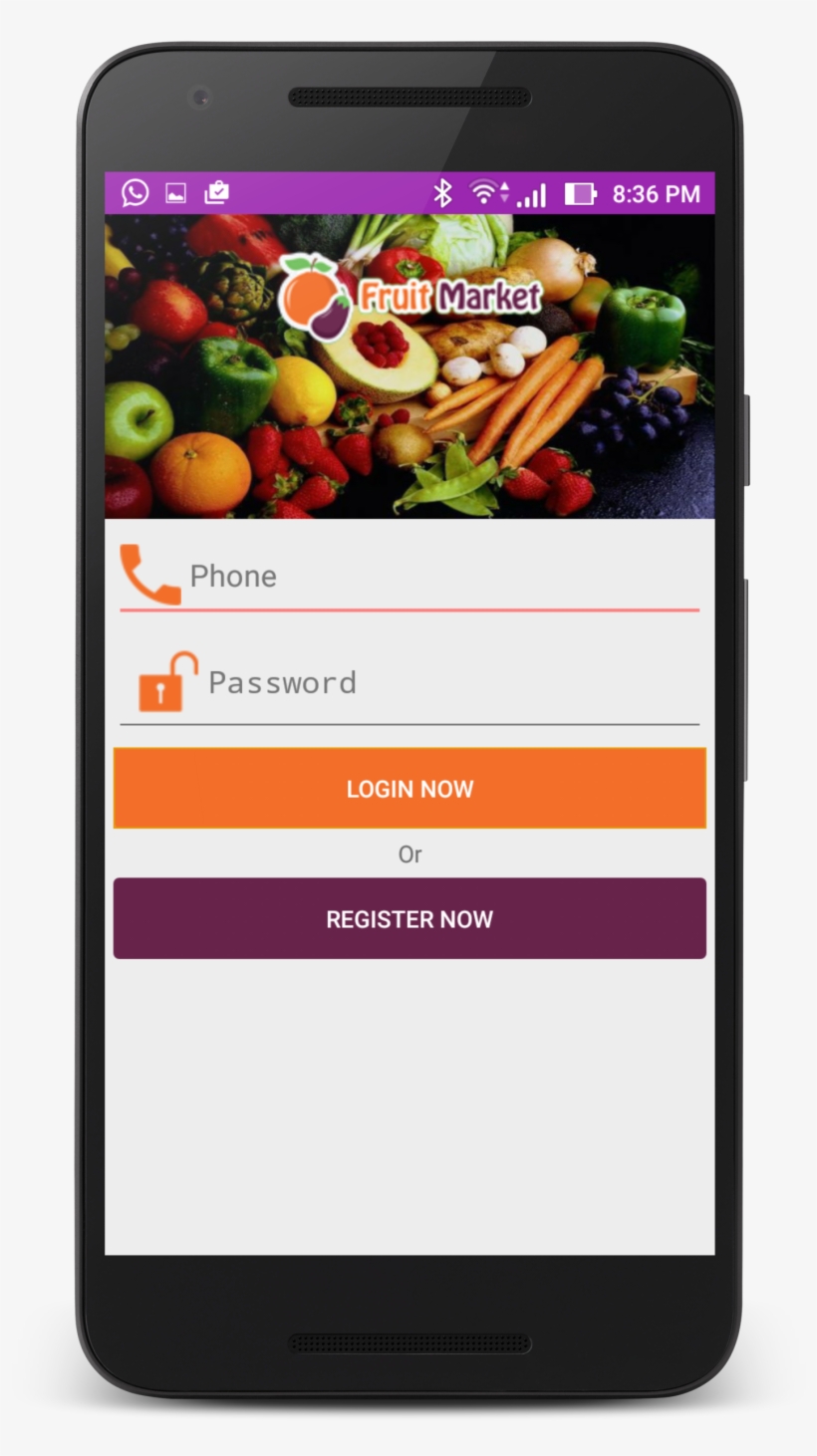 07-login - Fruits App Login, transparent png #9518151