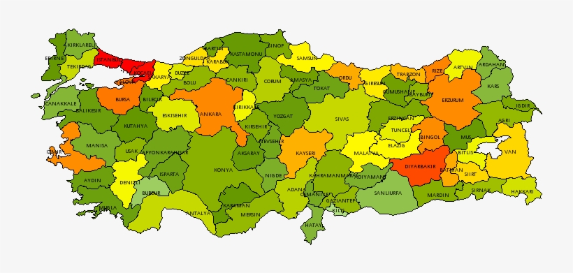 Yeni Trafik Genel Şartları Ile Gelen Yenilikler Ve - Turkey Map Green, transparent png #9518678