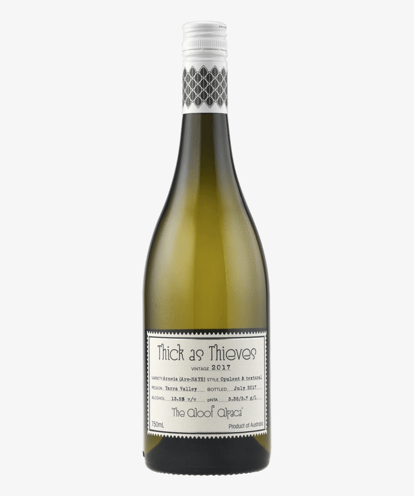 2017 Thick As Thieves The Aloof Alpaca Arneis - Villa Cornaro Prosecco Extra Dry, transparent png #9519156