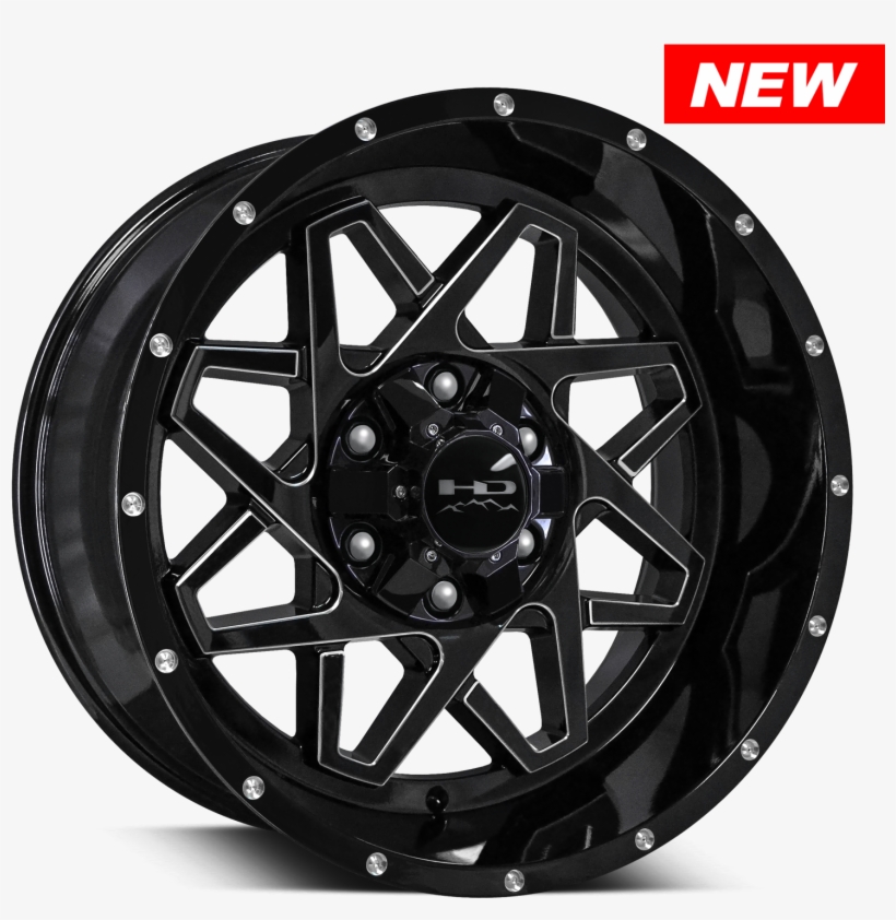 Hd Off-road Gridlock Black Milled - Dwg Off Road Wheels, transparent png #9520381
