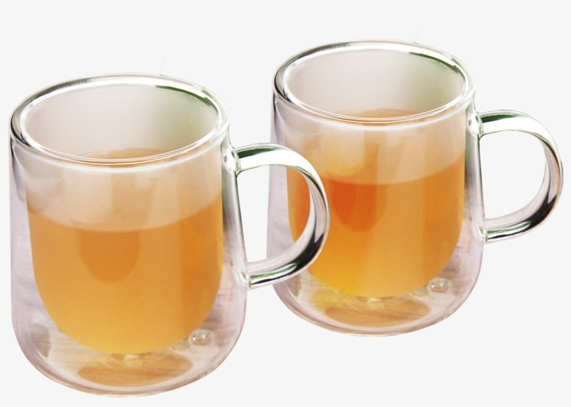 Etched Double Wall Coffee Or Tea Cups & Square Teapot - Beer Glass, transparent png #9521297