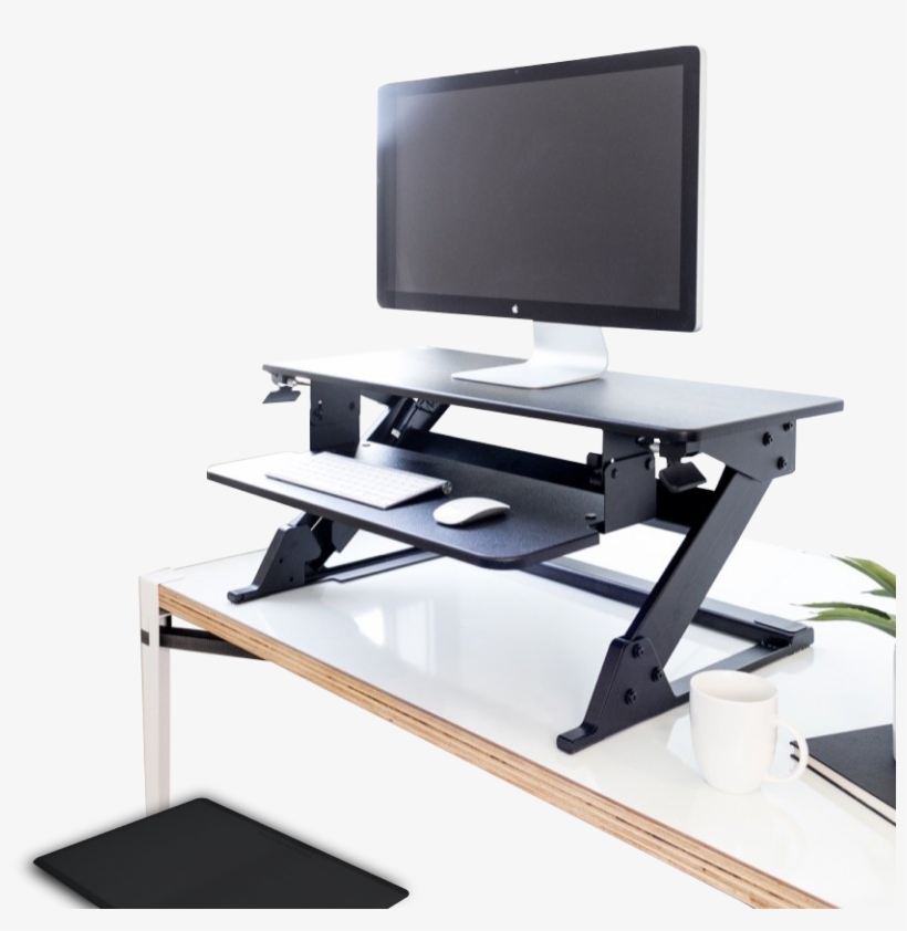 Updesk Easyup Desktop Standing Desk Converter Bundle - Table, transparent png #9521398
