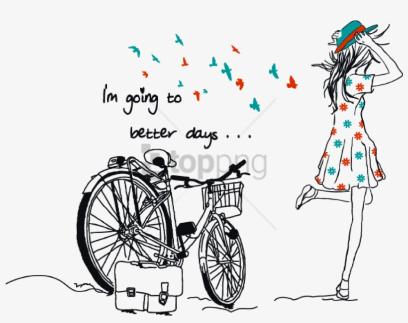 Free Png Girl Quotes Who Love Riding Bike Png Image - Time To Make Changes, transparent png #9521747