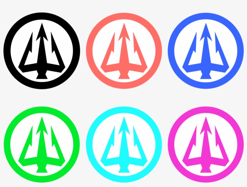 Fischwerks Trident Circle Stickers - Emblem, transparent png #9523071