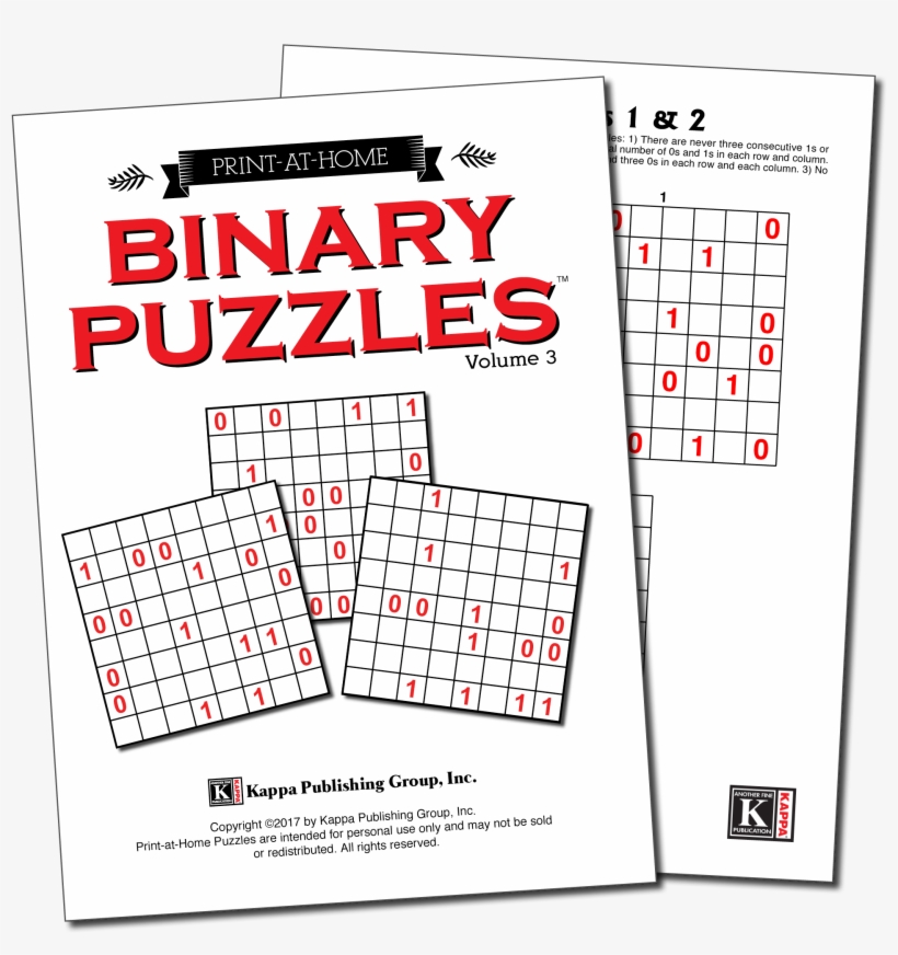 Print At Home Binary Puzzles - Paper, transparent png #9523809