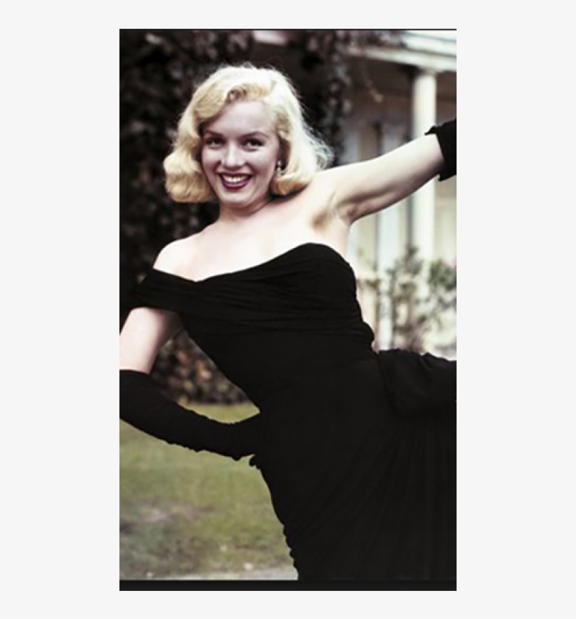 Marilyn Monroe Black One-shoulder Long Red Carpet Dresses - Cocktail Dress And Gloves, transparent png #9523840