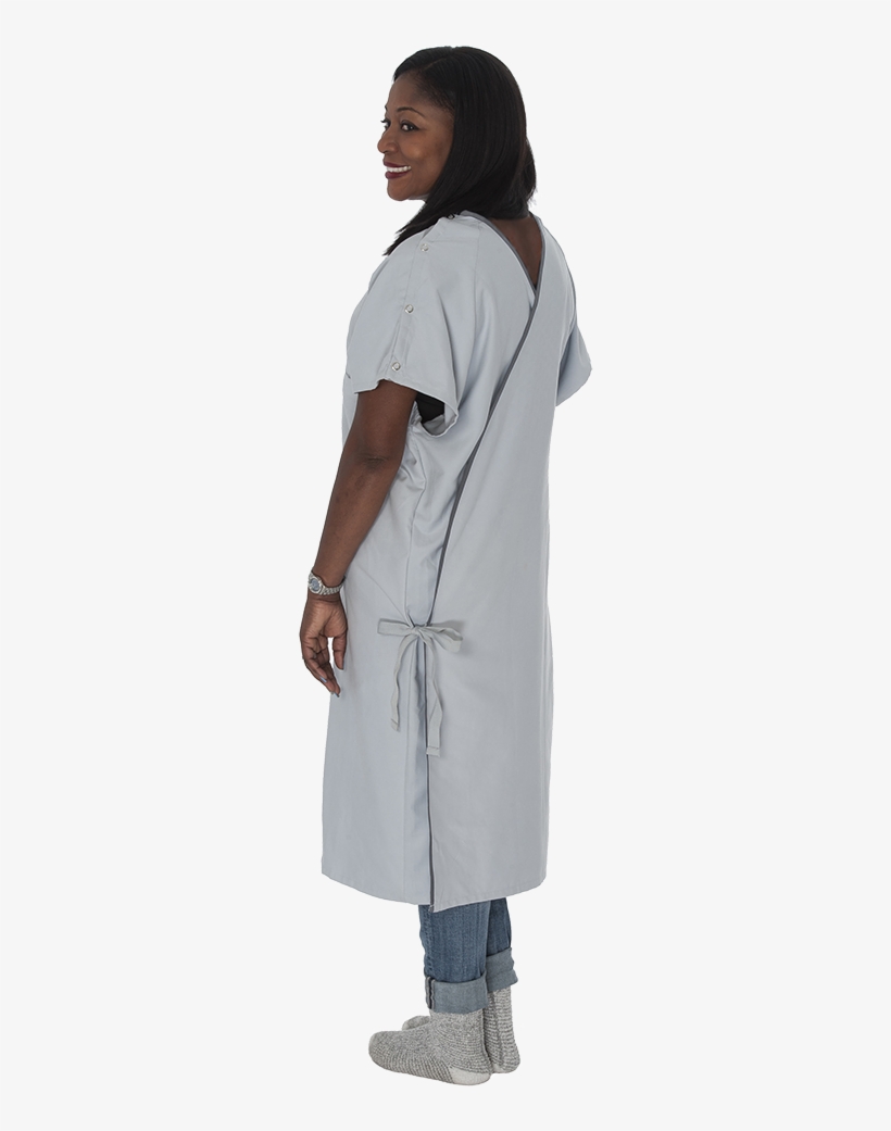 Comfort Care Iv Gown With Telemetry Pocket - Overcoat, transparent png #9524598