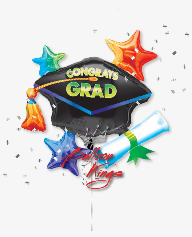 Grad Cap Cluster - Balloon, transparent png #9524802