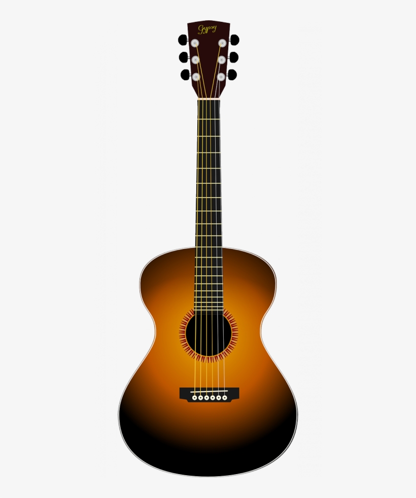 Indian Musical Instruments Classification - Guitar Clipart Vertical, transparent png #9524900