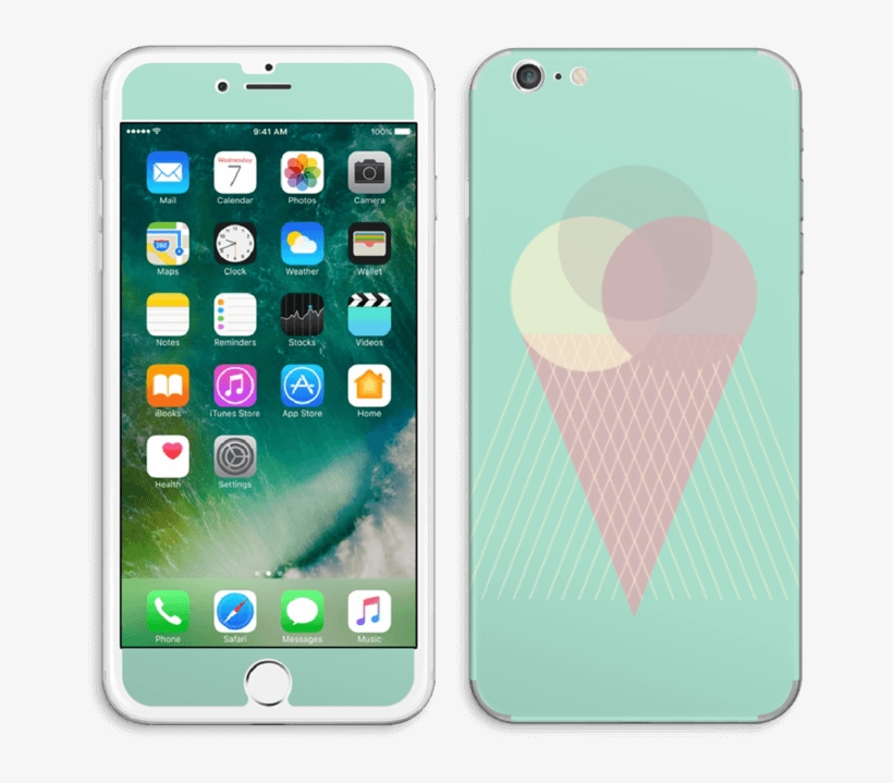 Mint Green Ice Cream Skin Iphone 6 Plus - Ip 7 Plus Rose Gold, transparent png #9525052