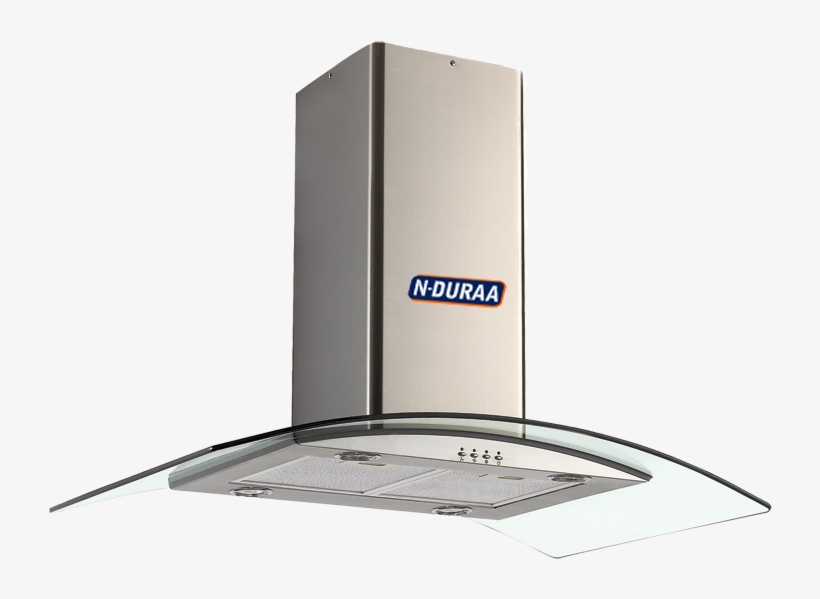 Chimney - 60cm Curved Glass Island Extractor Hoods, transparent png #9525057