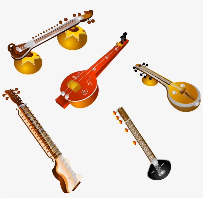 Bass Guitar Musical Of India Transprent Png - Indian Music Instruments, transparent png #9525082
