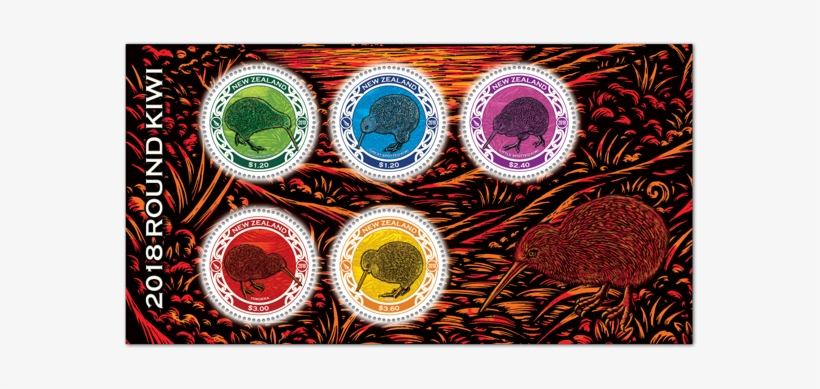 2018 Round Kiwi Miniature Sheet - Circle, transparent png #9525570