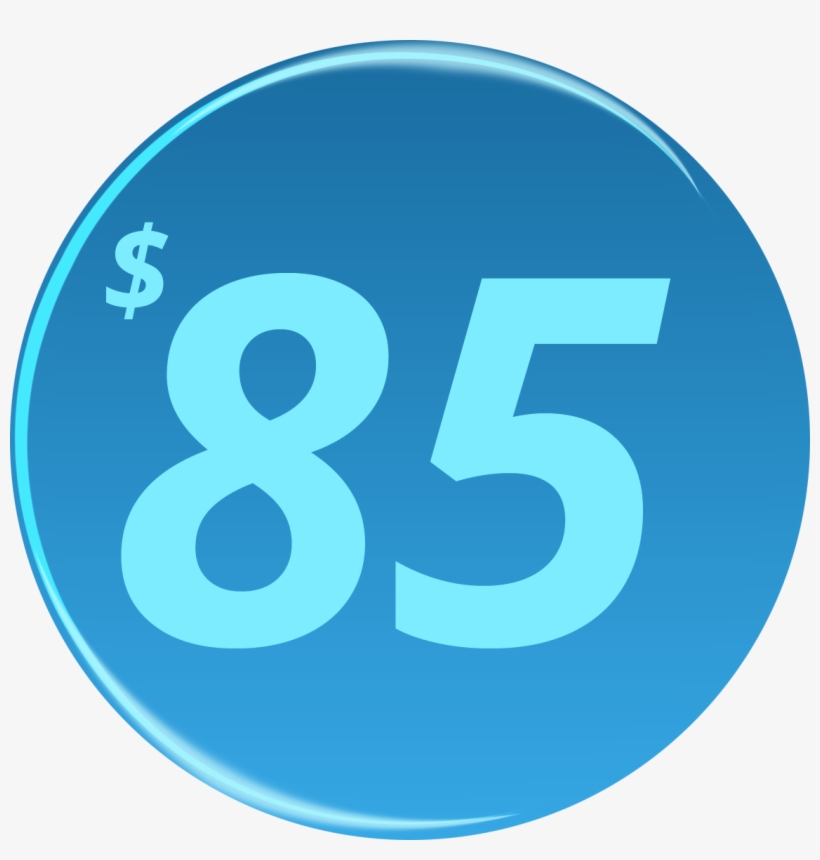 $85 Plan - Number, transparent png #9525621