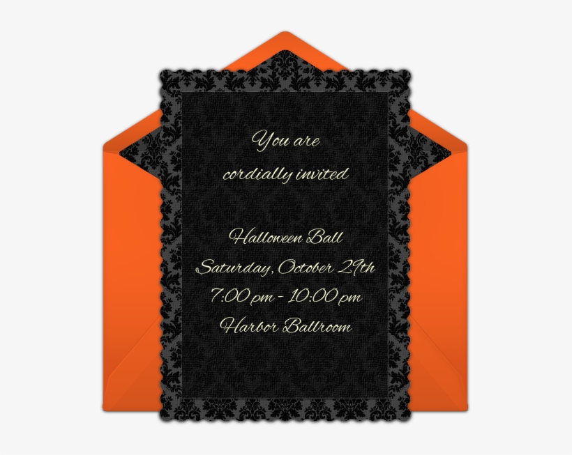 Fancy Halloween Online Invitation - Oscars Invitation, transparent png #9526129