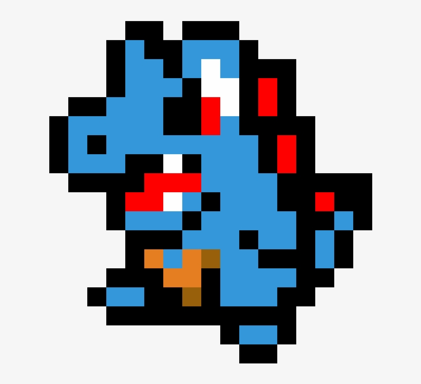 Pixel Art Totodile - Totodile Pixel Art, transparent png #9526795
