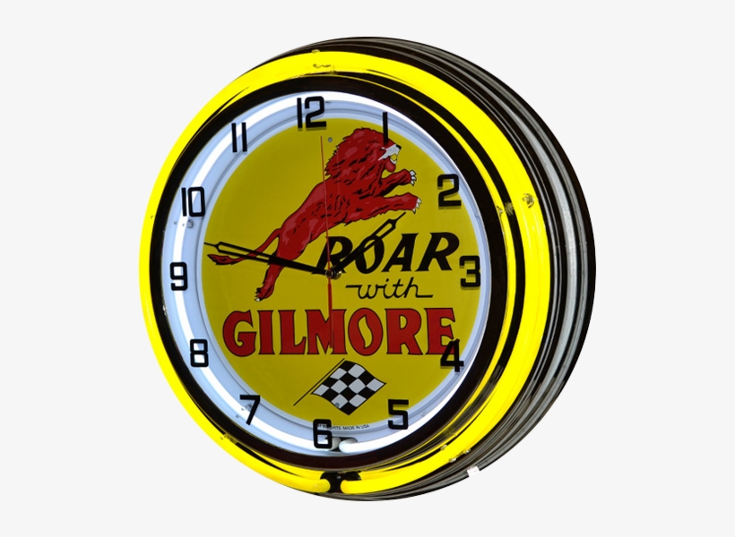 Roar With Gilmore Neon Clock - Gasoline, transparent png #9526881