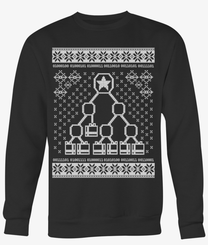 Binary Christmas Tree Ugly Sweater - Ho Ho Holy Schnikes, transparent png #9528350