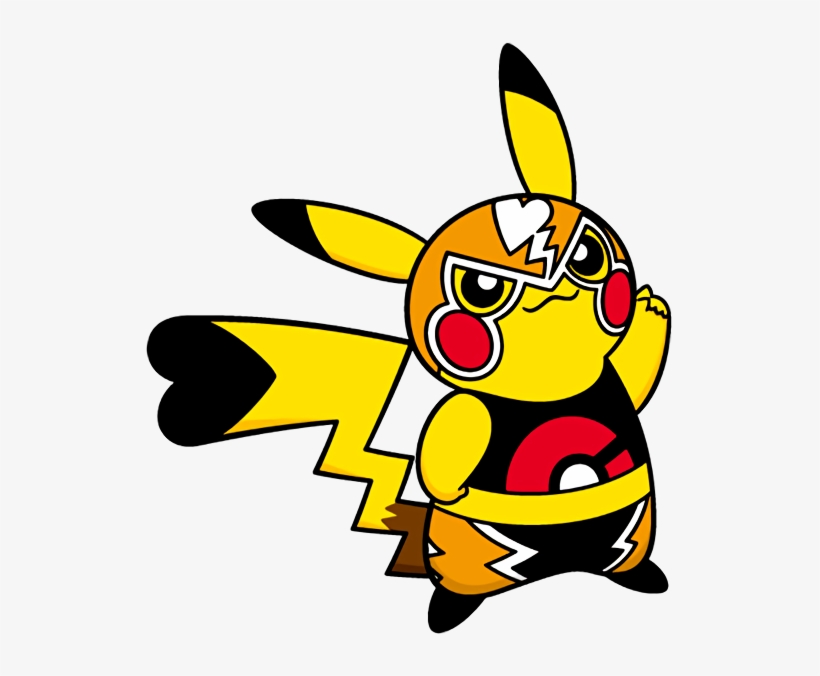 Pikachu Libre, transparent png. 