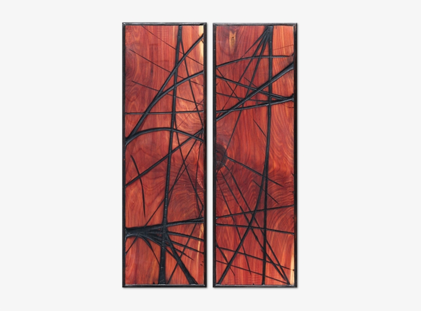 Burnt Panel Diptych No - Modern Art, transparent png #9529877
