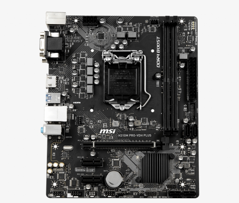 Motherboard 1151 Msi H310m Pro-vdh Plus Ddr4 - Intel H310 Chipset Motherboard, transparent png #9529946