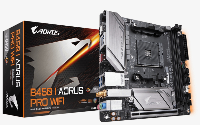 Gigabyte B450i Aorus Pro Wifi Gaming Motherboard - Gigabyte B450 I Aorus Pro Wifi, transparent png #9529994