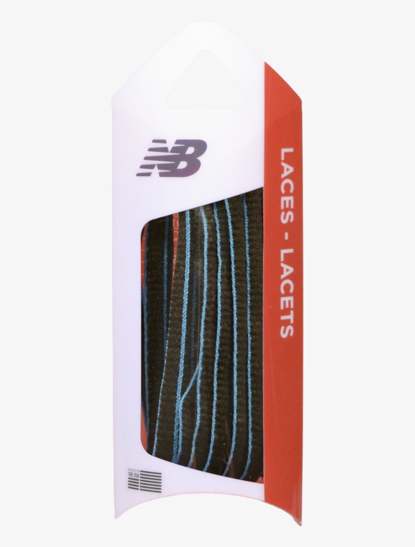 Nb Piped Oval Black & Neon Blue Athletic Shoelace - New Balance, transparent png #9530107