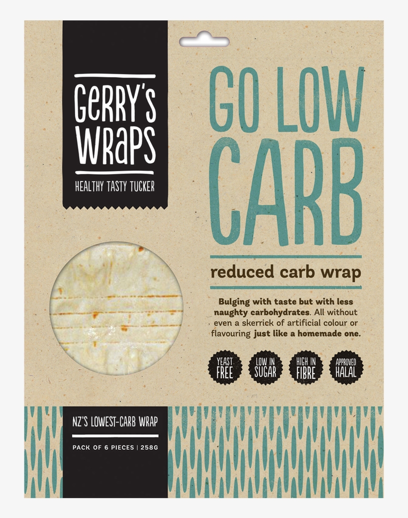 Go - Gerry's Low Carb Wraps, transparent png #9530347