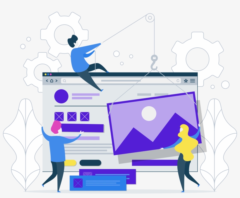 Flat Build Illustration Website, transparent png #9530974