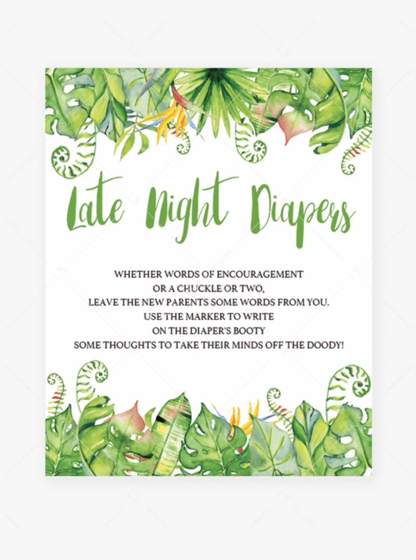 Luau Leaves Templates - Wishes For Baby Printable, transparent png #9531475