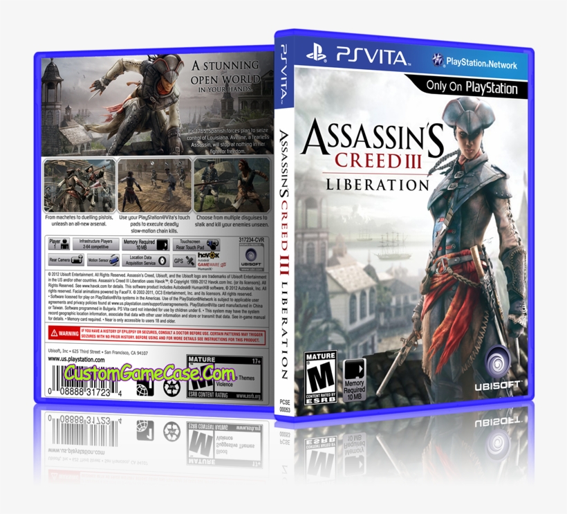 Assassins Creed 3 Liberation - Assassin's Creed Iii Liberation Ps Vita Front, transparent png #9531895