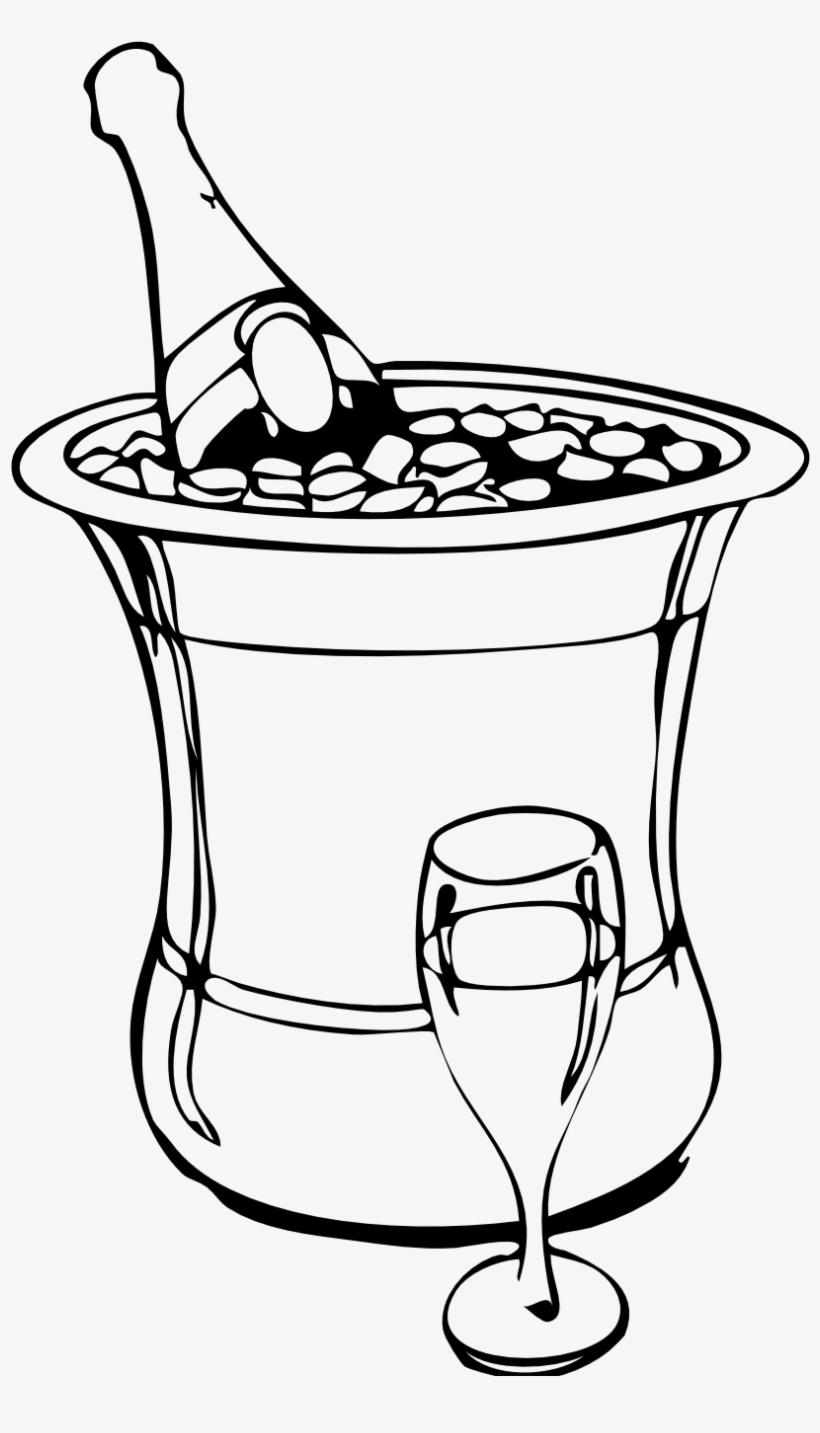 Champagne Clipart Ice Png - Champagne Line Art Png, transparent png #9531996