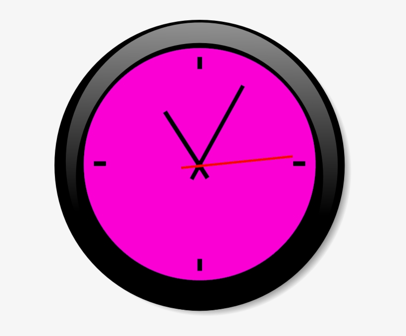 Clock Clipart Pink, transparent png #9532806