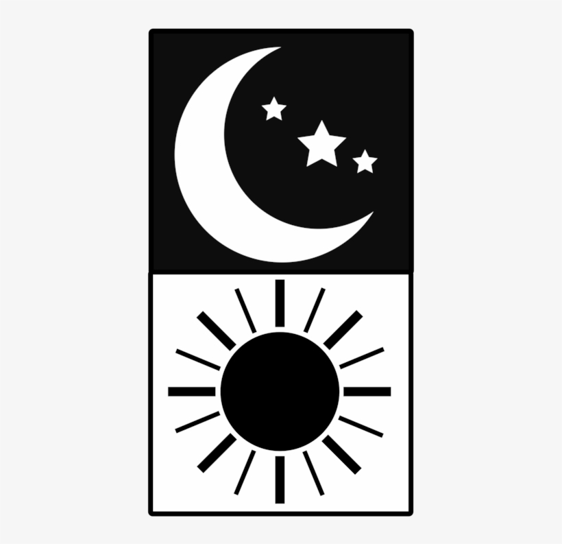 Sunlight Computer Icons Drawing - Day And Night Clipart Black And White, transparent png #9533304