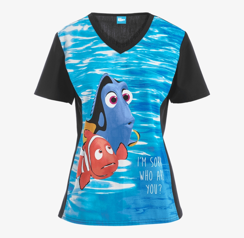 Shown In - Finding Dory Scrub Top, transparent png #9534243