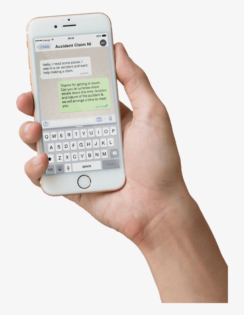 Hand Holding Iphone - Whatsapp Phone Hand Png, transparent png #9534844