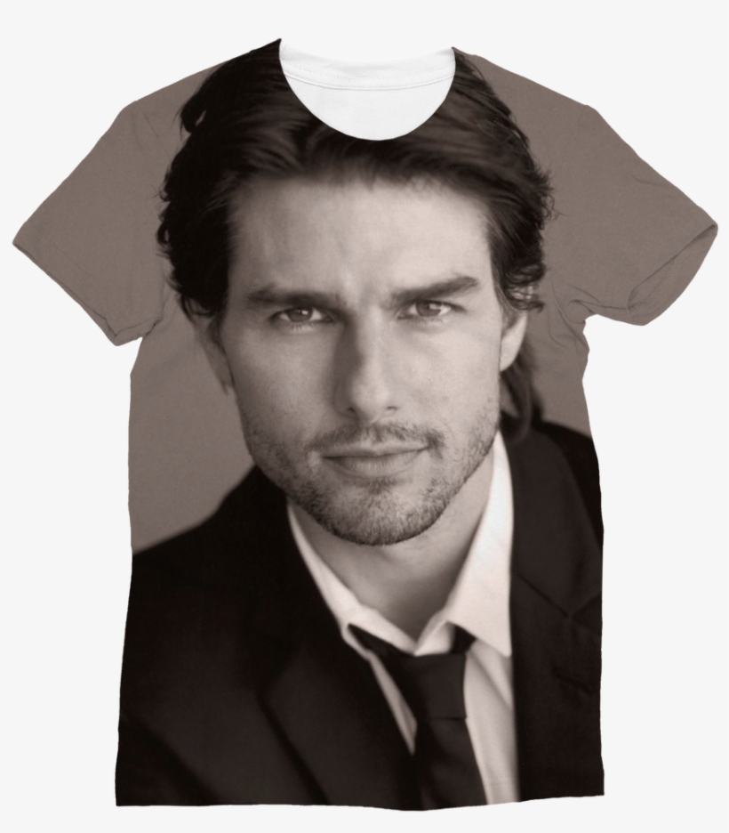 Tom Cruise In Black And White ﻿classic Sublimation - Tom Cruise Most Handsome Men, transparent png #9534899