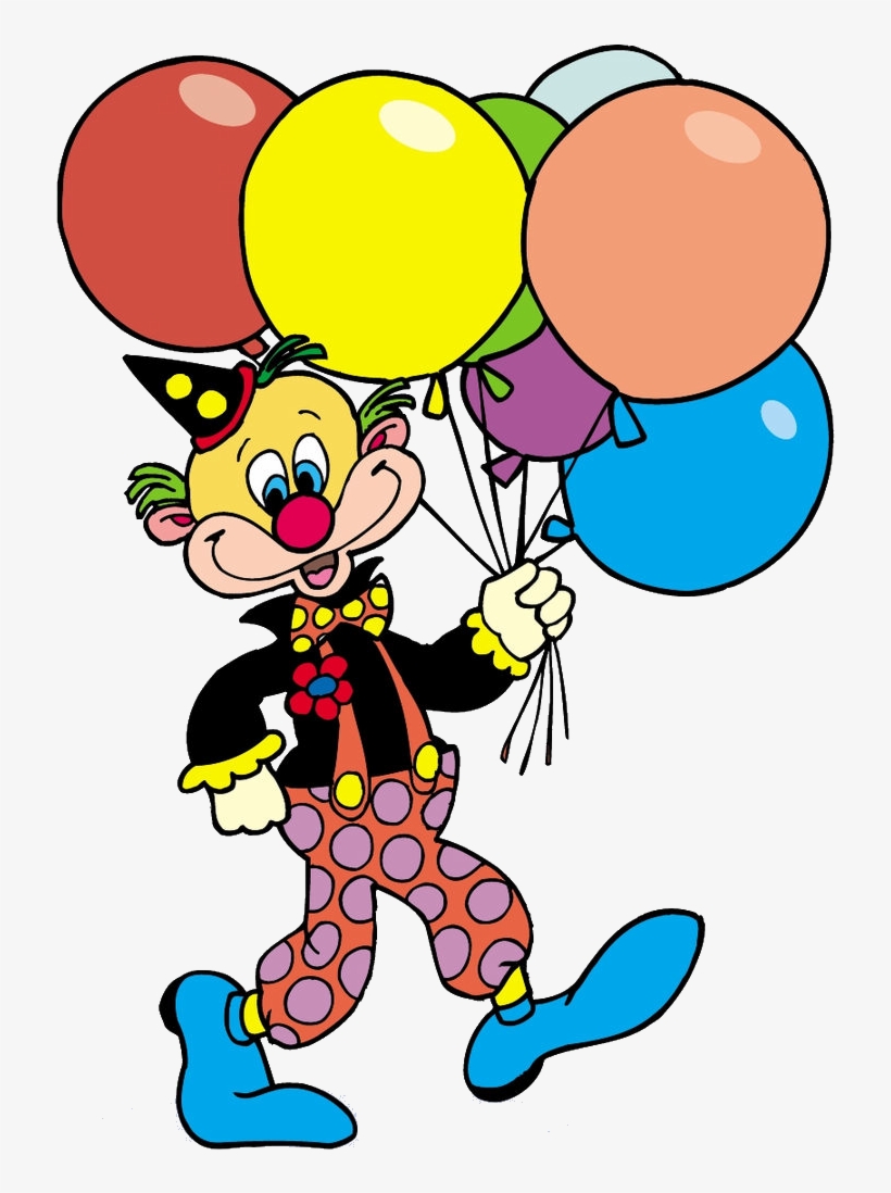 Balloon Clipart Clown - Clown With Balloons, transparent png #9535294
