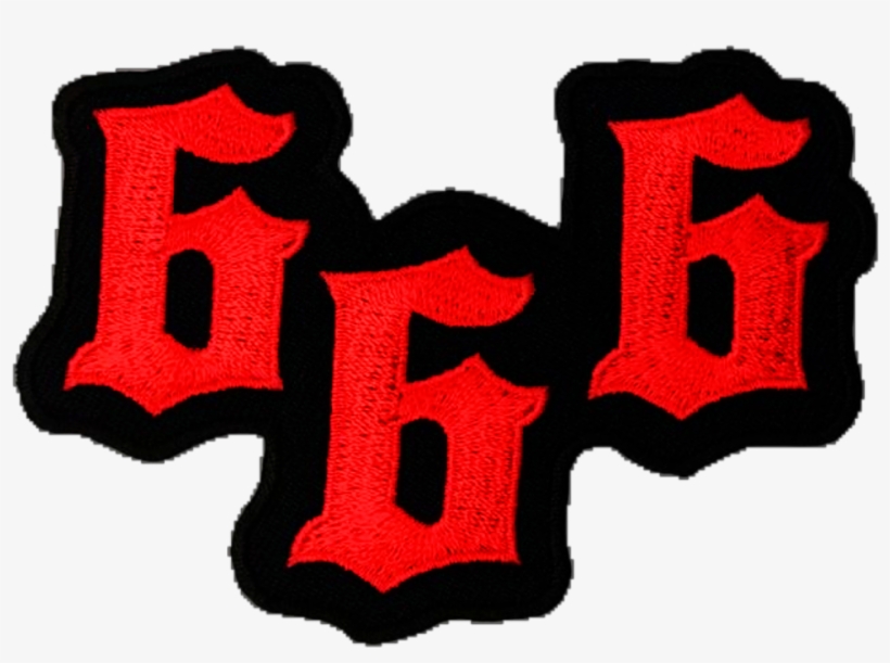 666 Sticker - Embroidered Patch, transparent png #9535644