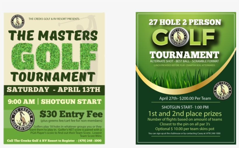 Sign Up Today By Calling Casey At The Creeks Golf & - Flyer, transparent png #9535877