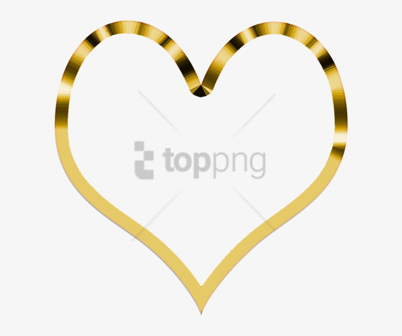 Free Png Download Heart Simple Golden Png Images Background - Transparent Background Golden Heart Png, transparent png #9536534