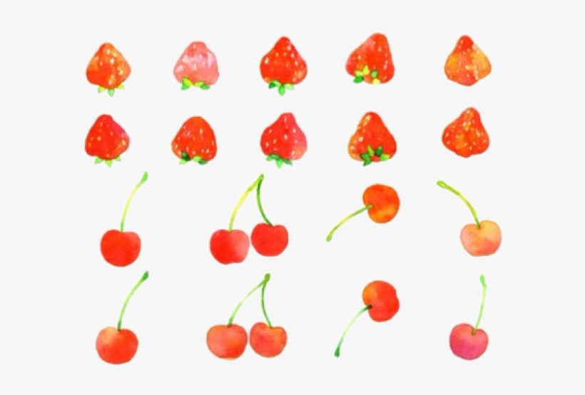 Drawn Collage Tumblr Transparent Food - Watercolor Background Tumblr Fruit, transparent png #9536596