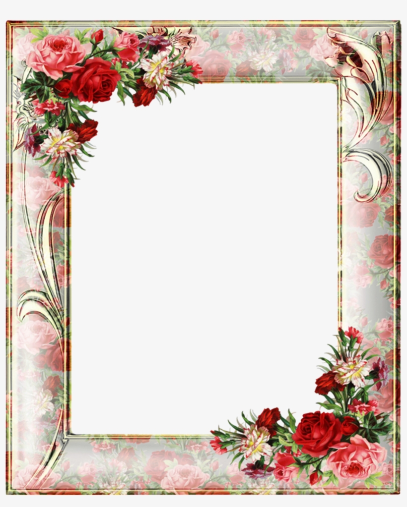 Molduras Florais - Picture Frame, transparent png #9536636