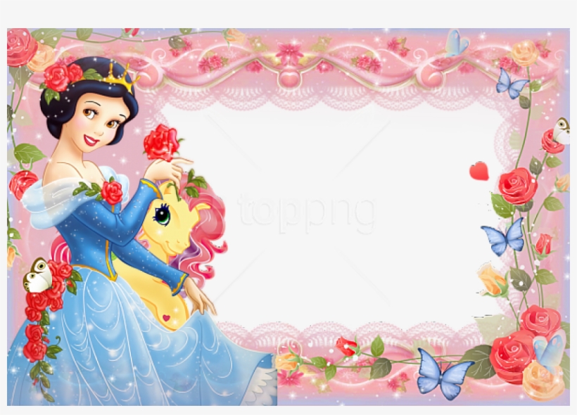 Free Png Girls Transparent Frame With Princess Snow - Snow White Frame Png, transparent png #9536973