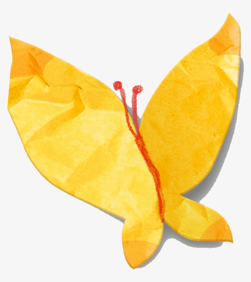 Blush Pink Kawaii Butterfly Yellow Yellowbutterfly - Picsart Photo Studio, transparent png #9537086