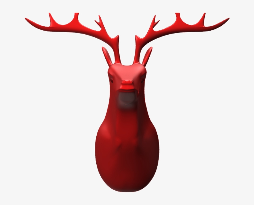 Reindeer Bust - Antler, transparent png #9537402