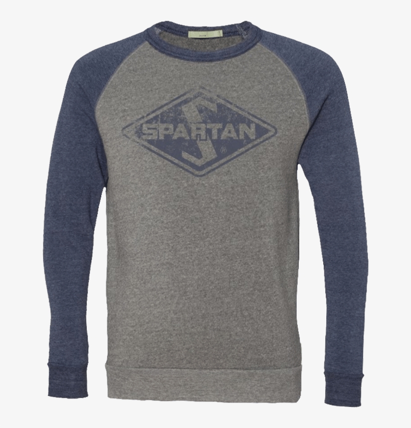 Spartan Burnout Logo Crew Neck - Long-sleeved T-shirt, transparent png #9537626