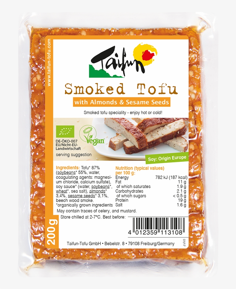 Smoked Tofu With Almonds & Sesame Seeds - Smoked Tofu With Almond And Sesame Seeds, transparent png #9537982