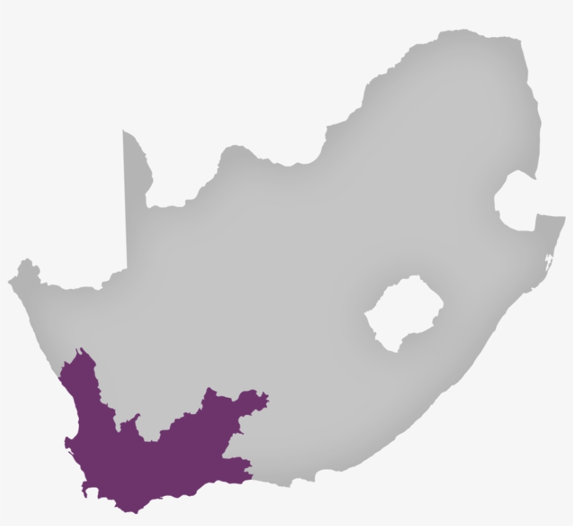 Western Cape - South African Map Vector, transparent png #9538349