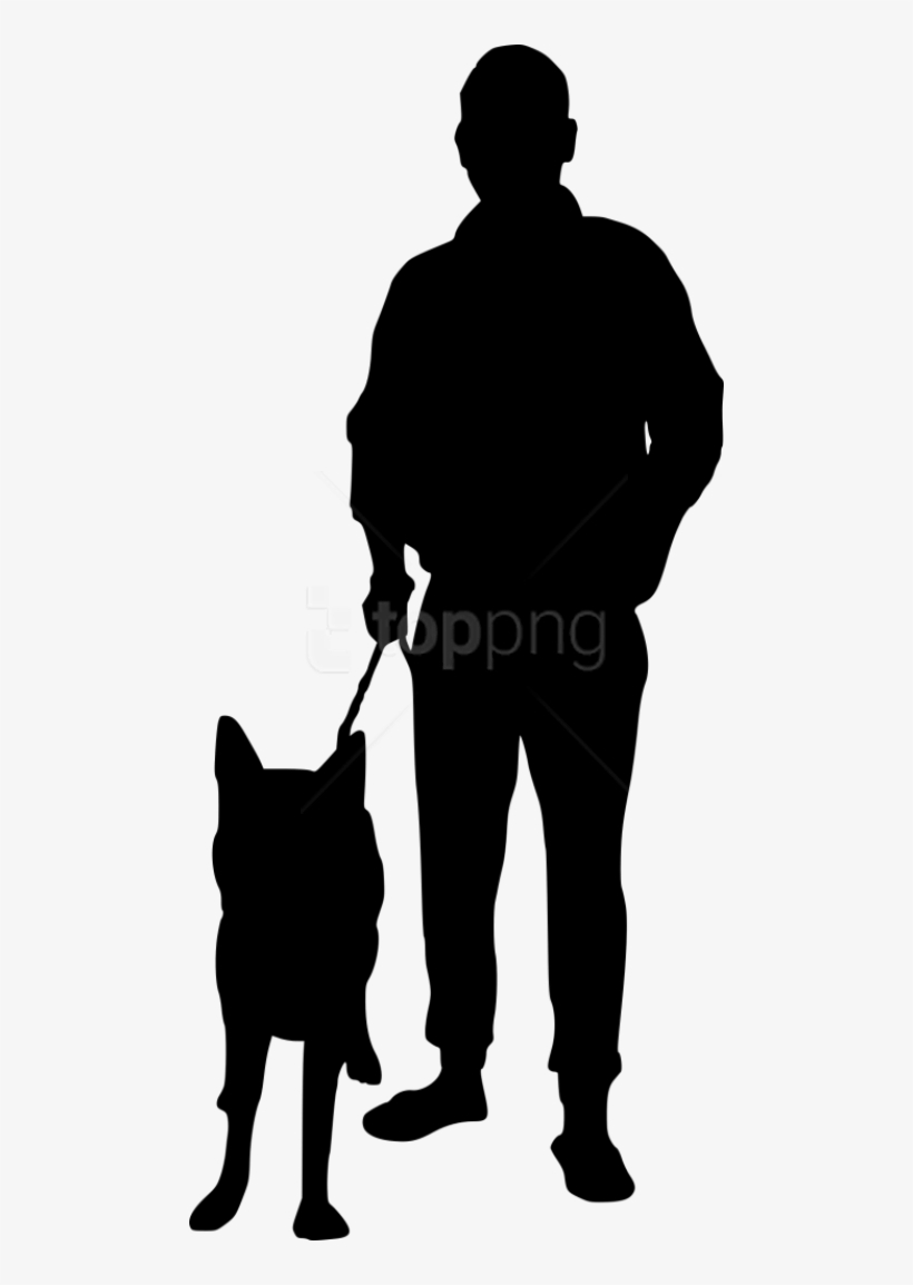 Dog Walking Silhouette Png - People Walking Silhouette Png, transparent png #9538541